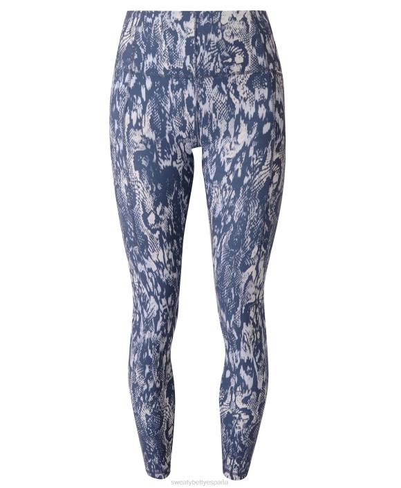 ropa estampado de serpiente ondulada azul T28T120 leggings de yoga 7/8 súper suaves mujer Sweaty Betty