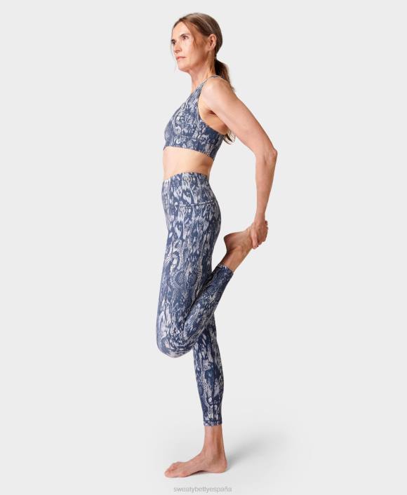 ropa estampado de serpiente ondulada azul T28T182 leggings de yoga súper suaves mujer Sweaty Betty