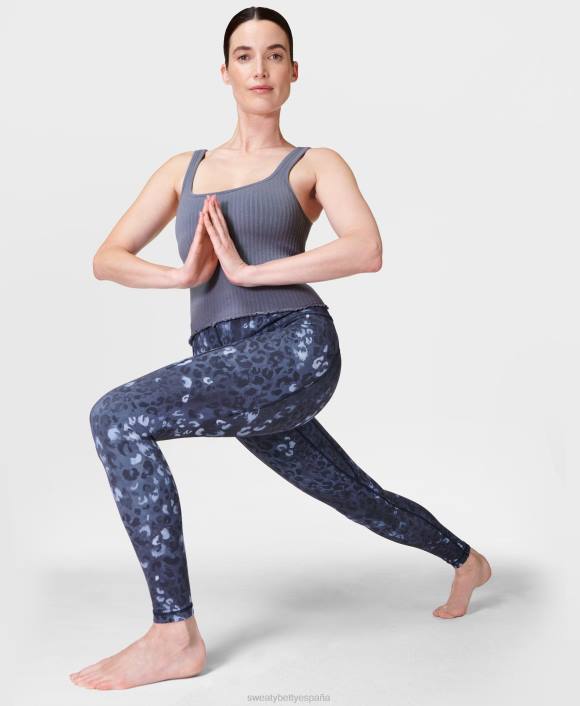 ropa estampado de sombra de leopardo azul T28T176 leggings de yoga súper suaves mujer Sweaty Betty