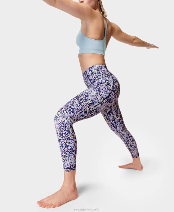 ropa estampado de sombras florales violetas T28T114 leggings de yoga 7/8 súper suaves mujer Sweaty Betty