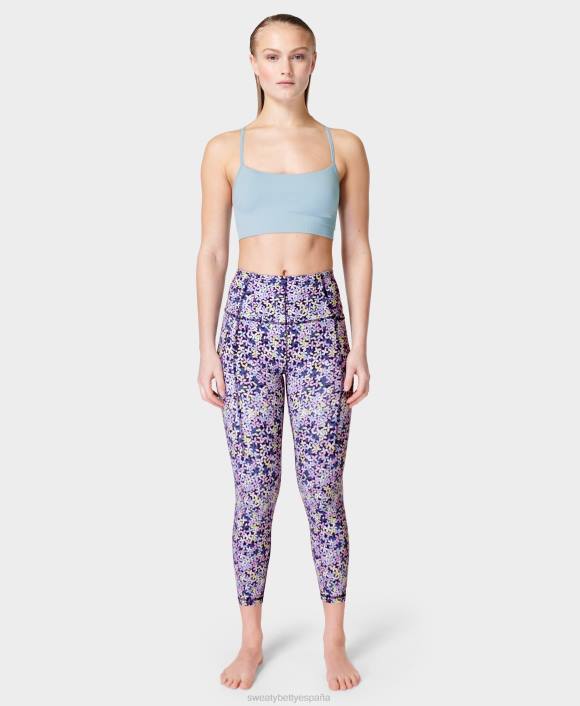 ropa estampado de sombras florales violetas T28T114 leggings de yoga 7/8 súper suaves mujer Sweaty Betty