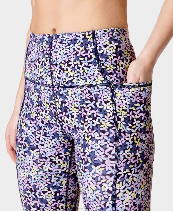 ropa estampado de sombras florales violetas T28T114 leggings de yoga 7/8 súper suaves mujer Sweaty Betty