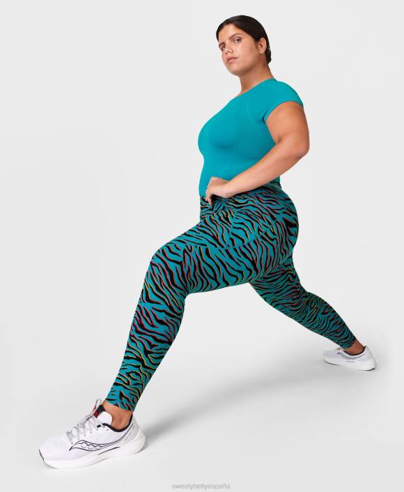 ropa estampado de tigre degradado azul T28T57 leggings de entrenamiento de potencia mujer Sweaty Betty