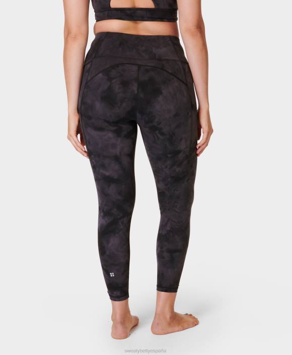 ropa estampado de tinte en aerosol negro T28T127 leggings de yoga 7/8 súper suaves mujer Sweaty Betty