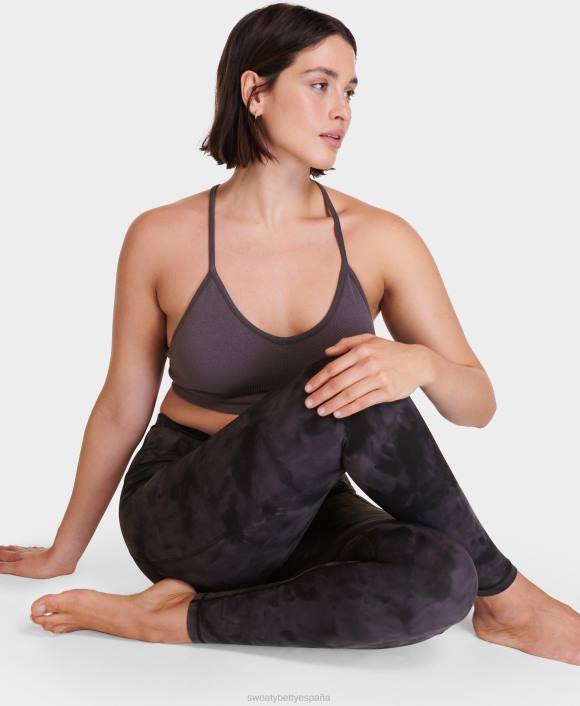 ropa estampado de tinte en aerosol negro T28T186 leggings de yoga súper suaves mujer Sweaty Betty