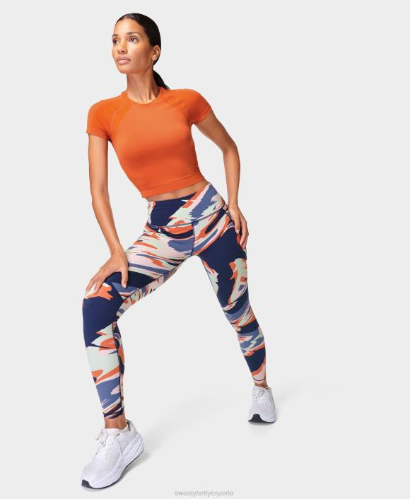 ropa estampado de tormenta líquida azul T28T67 leggings de entrenamiento de potencia mujer Sweaty Betty