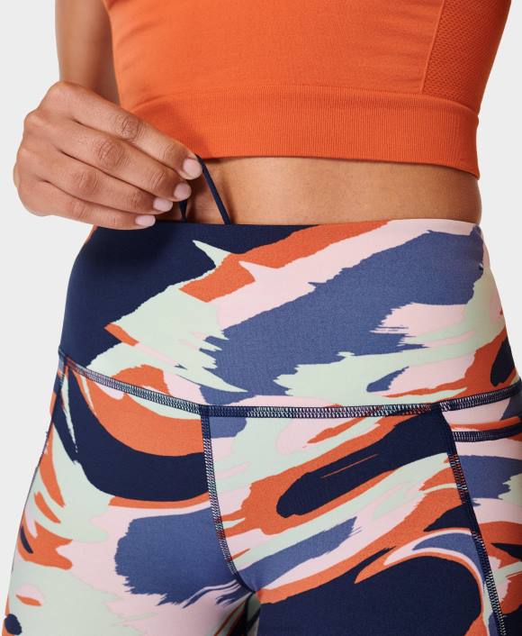 ropa estampado de tormenta líquida azul T28T67 leggings de entrenamiento de potencia mujer Sweaty Betty