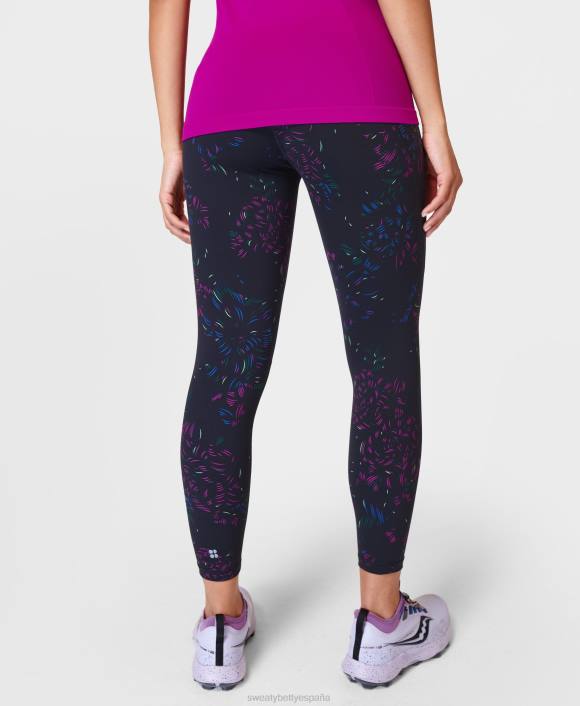 ropa estampado de trazos florales negros T28T27 leggings de entrenamiento power 7/8 mujer Sweaty Betty