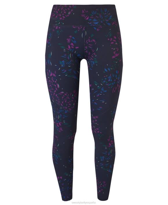 ropa estampado de trazos florales negros T28T27 leggings de entrenamiento power 7/8 mujer Sweaty Betty