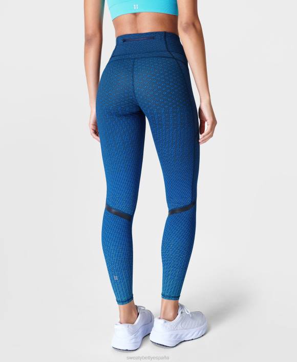 ropa estampado degradado de mosaico azul T28T906 leggings para correr de talle alto gravedad cero mujer Sweaty Betty