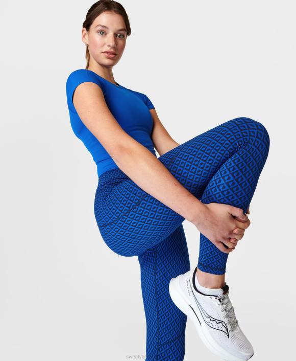 ropa estampado geográfico de ápice azul T28T74 leggings de entrenamiento de potencia mujer Sweaty Betty