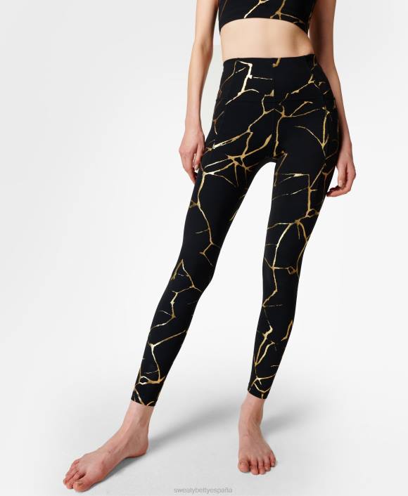 ropa estampado metalizado wabi sabi negro T28T187 leggings de yoga súper suaves mujer Sweaty Betty