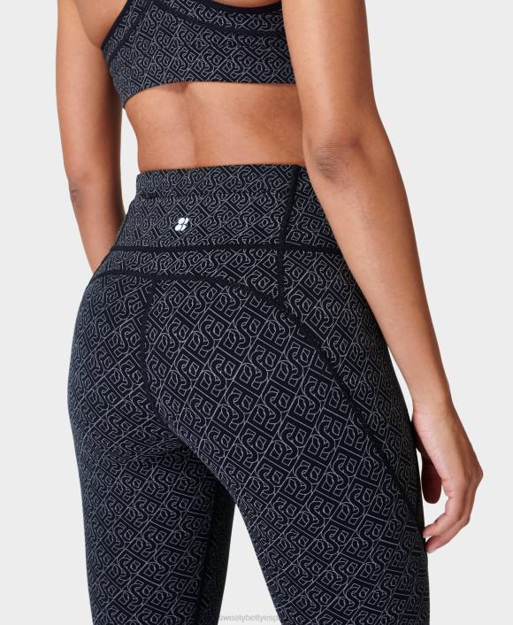 ropa estampado reflectante de cadena negra T28T665 leggings deportivos reflectantes power 7/8 mujer Sweaty Betty