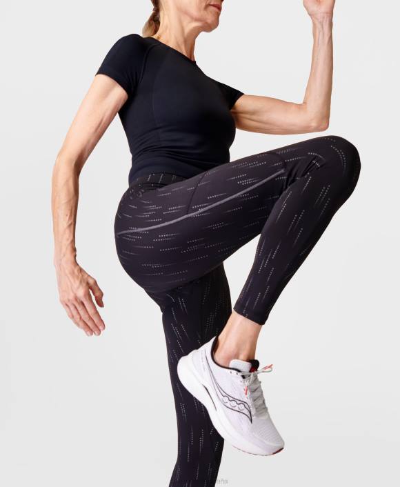 ropa estampado reflectante de puntos sb grises T28T701 Leggings reflectantes para correr Therma Boost 2.0 mujer Sweaty Betty