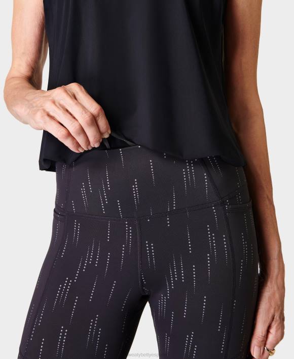 ropa estampado reflectante de puntos sb grises T28T718 Leggings reflectantes para correr Therma Boost 2.0 7/8 mujer Sweaty Betty