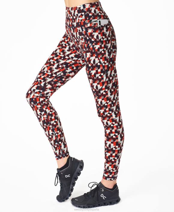 ropa estampado retro rojo T28T75 leggings de entrenamiento de potencia mujer Sweaty Betty