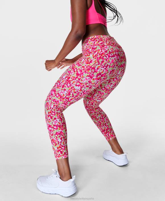 ropa estampado rosa T28T15 leggings de entrenamiento power 7/8 mujer Sweaty Betty