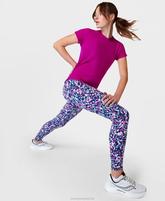 ropa impresión dab violeta magenta T28T73 leggings de entrenamiento de potencia mujer Sweaty Betty