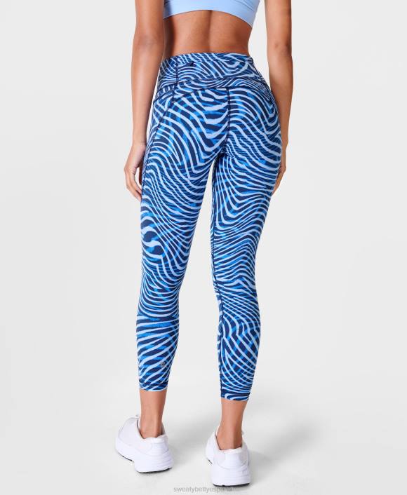 ropa impresión de exposición azul T28T20 leggings de entrenamiento power 7/8 mujer Sweaty Betty