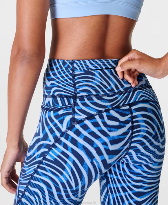ropa impresión de exposición azul T28T20 leggings de entrenamiento power 7/8 mujer Sweaty Betty