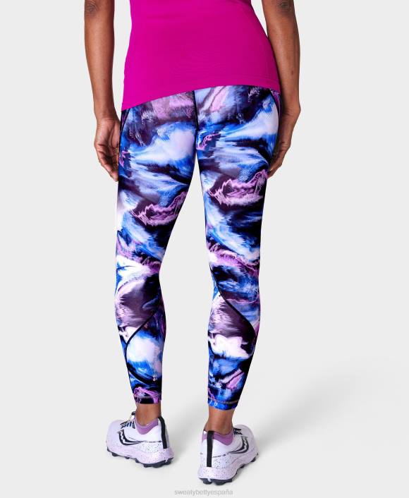 ropa impresión de paisaje virtual azul T28T89 leggings de entrenamiento power pro 7/8 mujer Sweaty Betty