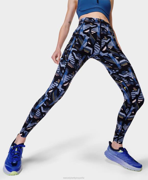 ropa impresión de sombra lineal azul T28T473 leggings deportivos power ultrasculpt de talle alto mujer Sweaty Betty