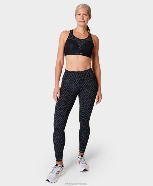 ropa impresión de tipografía con falla gris T28T86 leggings de entrenamiento power pro mujer Sweaty Betty
