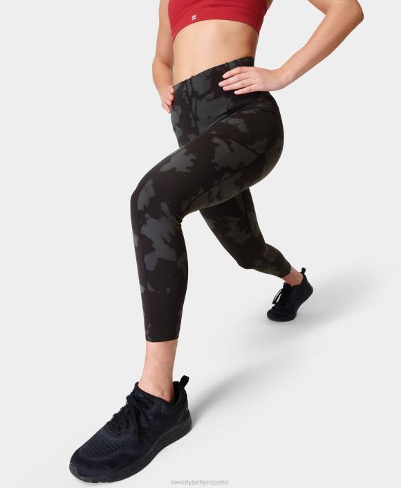ropa impresión desvanecida en negro T28T480 leggings deportivos power ultrasculpt de talle alto 7/8 mujer Sweaty Betty