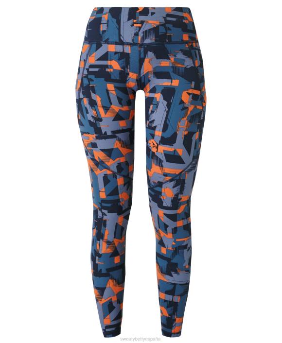 ropa impresión geográfica de velocidad azul T28T13 leggings de entrenamiento power 7/8 mujer Sweaty Betty