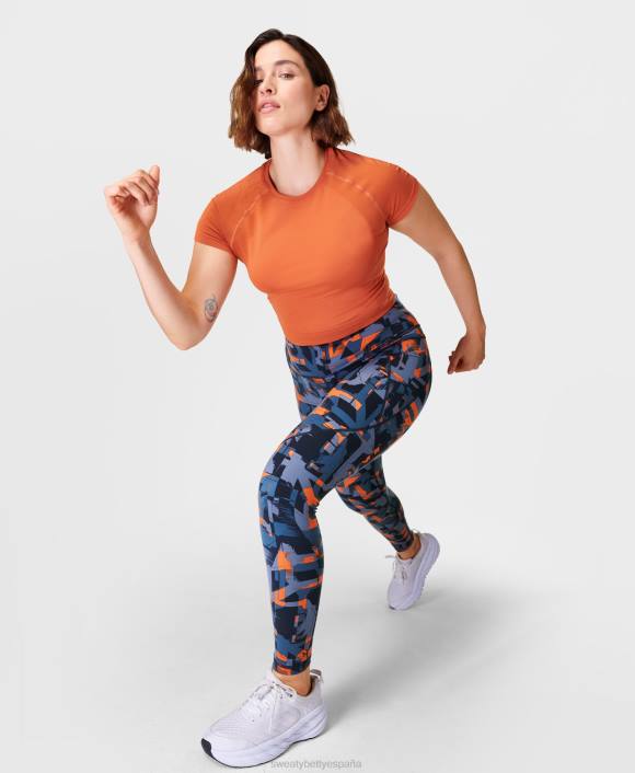 ropa impresión geográfica de velocidad azul T28T59 leggings de entrenamiento de potencia mujer Sweaty Betty