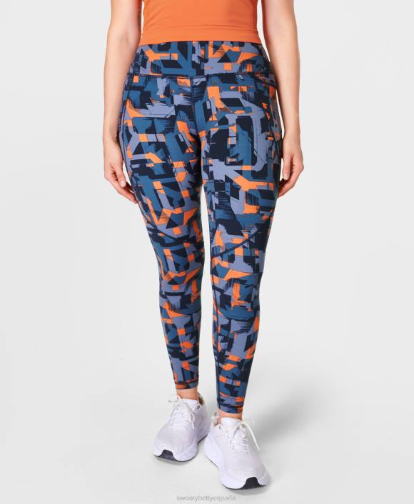 ropa impresión geográfica de velocidad azul T28T59 leggings de entrenamiento de potencia mujer Sweaty Betty