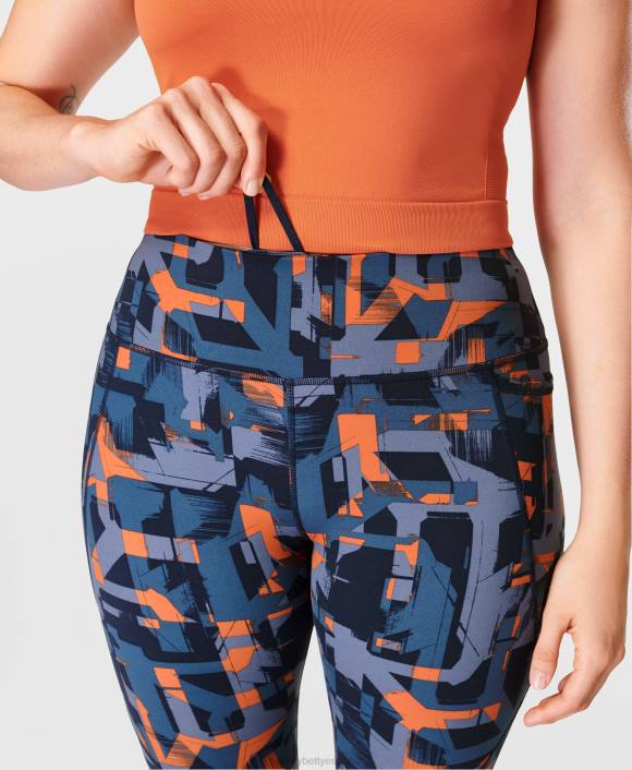 ropa impresión geográfica de velocidad azul T28T59 leggings de entrenamiento de potencia mujer Sweaty Betty