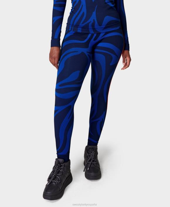 ropa jacquard fluido animal azul T28T484 leggings con capa base animal mujer Sweaty Betty