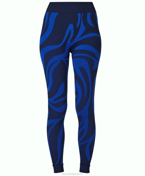 ropa jacquard fluido animal azul T28T484 leggings con capa base animal mujer Sweaty Betty