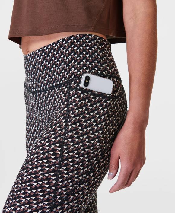 ropa microestampado de pata de gallo negro T28T25 leggings de entrenamiento power 7/8 mujer Sweaty Betty