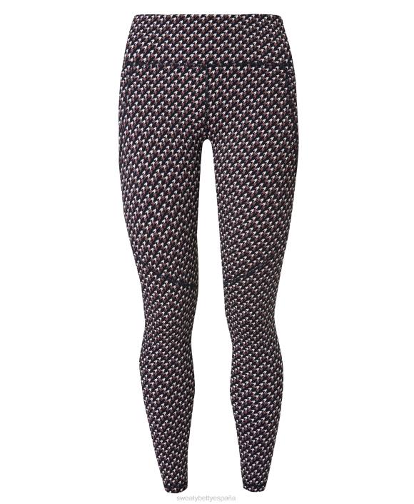ropa microestampado de pata de gallo negro T28T71 leggings de entrenamiento de potencia mujer Sweaty Betty