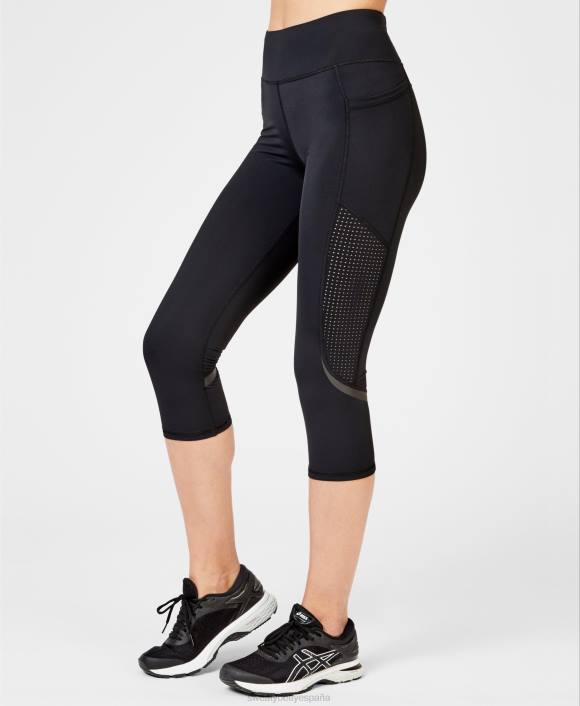 ropa negro T28T1088 leggings cortos para correr con cintura alta y gravedad cero mujer Sweaty Betty