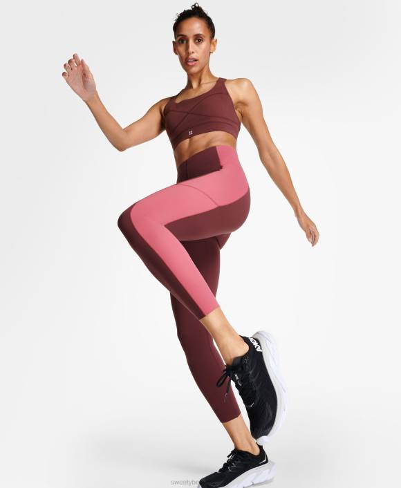 ropa rojo umbra T28T1063 leggings deportivos 7/8 de talle alto power block mujer Sweaty Betty