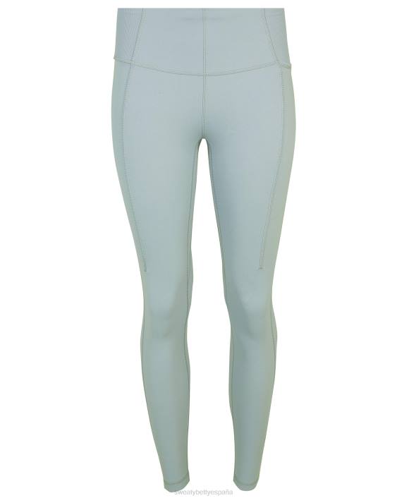 ropa vapor azul T28T285 Leggings de yoga 7/8 de canalé súper suaves mujer Sweaty Betty