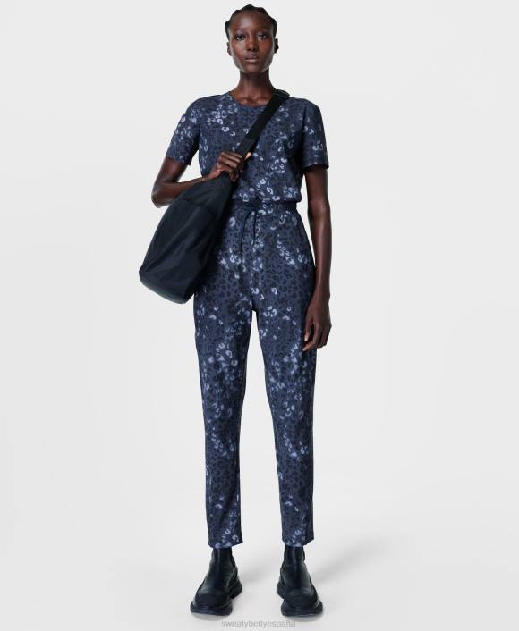 ropa estampado de sombra de leopardo azul T28T523 mono explorador mujer Sweaty Betty