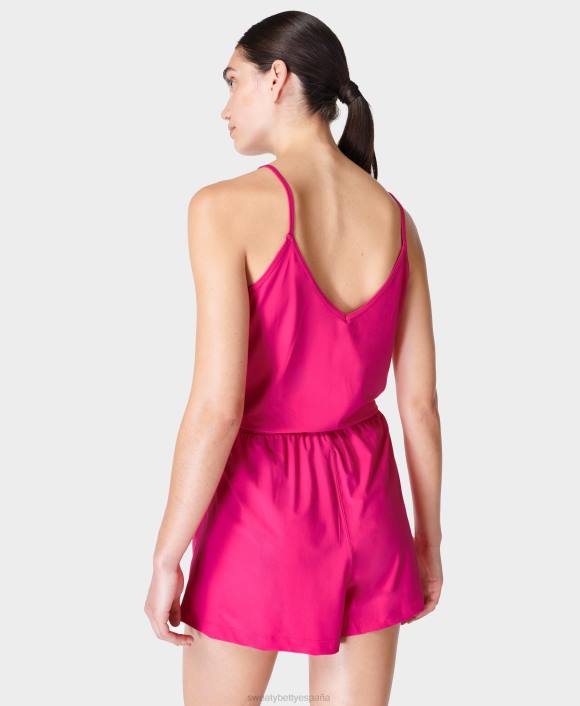 ropa frambuesa rosa T28T808 mono corto con tiras explorer mujer Sweaty Betty