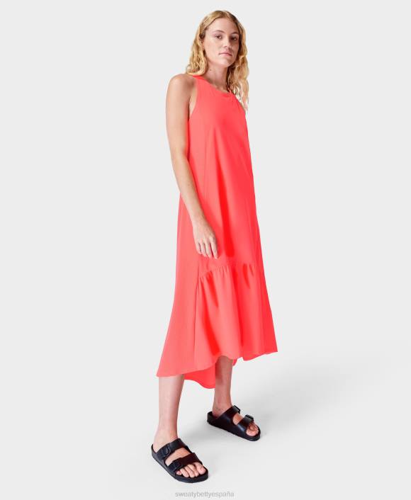 ropa lápiz labial rojo T28T514 vestido midi explorer ace mujer Sweaty Betty