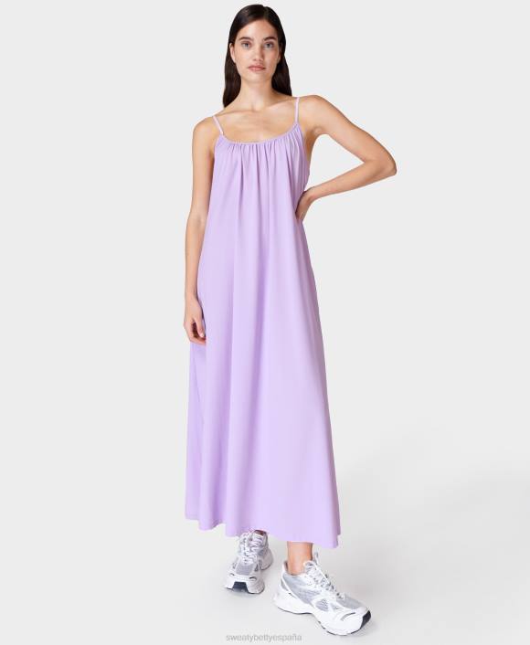 ropa lavanda violeta T28T593 vestido de verano con tiras explorer mujer Sweaty Betty