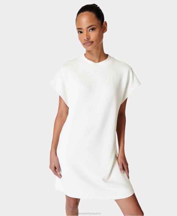 ropa lirio blanco T28T1009 vestido tipo camiseta con lavado color arena mujer Sweaty Betty