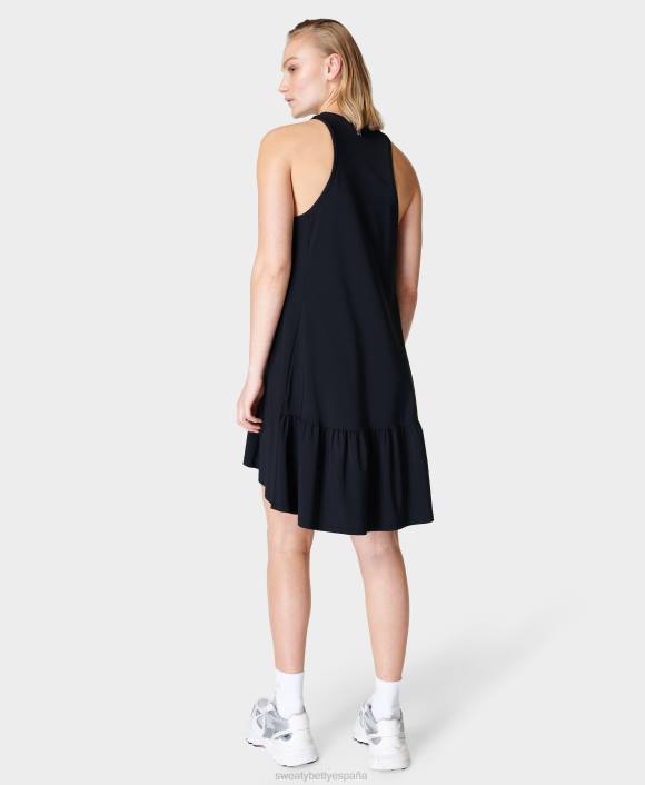 ropa negro T28T575 vestido corto del club de exploradores mujer Sweaty Betty