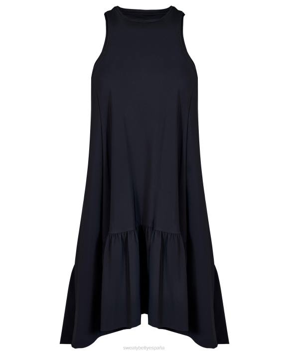 ropa negro T28T575 vestido corto del club de exploradores mujer Sweaty Betty