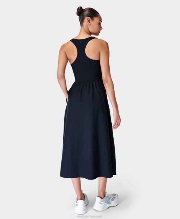 ropa negro T28T635 vestido estilo corredor de canalé explorer mujer Sweaty Betty