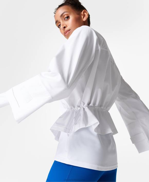 ropa blanco T28T958 chaqueta para correr por carril rápido mujer Sweaty Betty