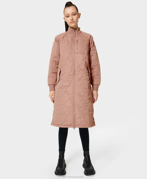 ropa castillo rosa T28T987 abrigo largo acolchado mujer Sweaty Betty