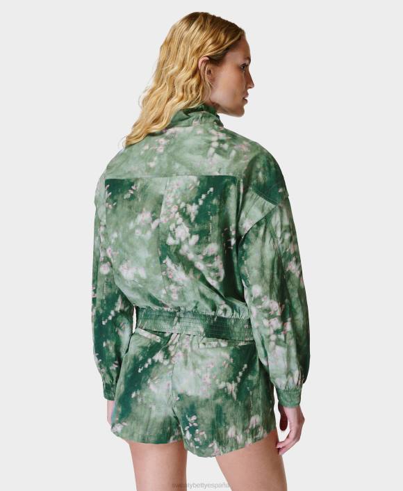 ropa estampado de prado de lavanda verde T28T774 en cualquier momento cerrar la cremallera mujer Sweaty Betty